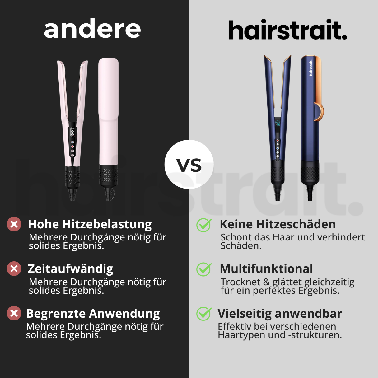 Hairstrait - 2 in 1 Luxushaarglätter